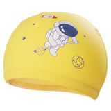 ATRONAUT PRINT SUPER SOFT PU SWIMMING CAP - YELLOW