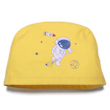 ATRONAUT PRINT SUPER SOFT PU SWIMMING CAP - YELLOW