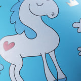 UNICORN PRINT SUPER SOFT PU SWIMMING CAP - LIGHT BLUE