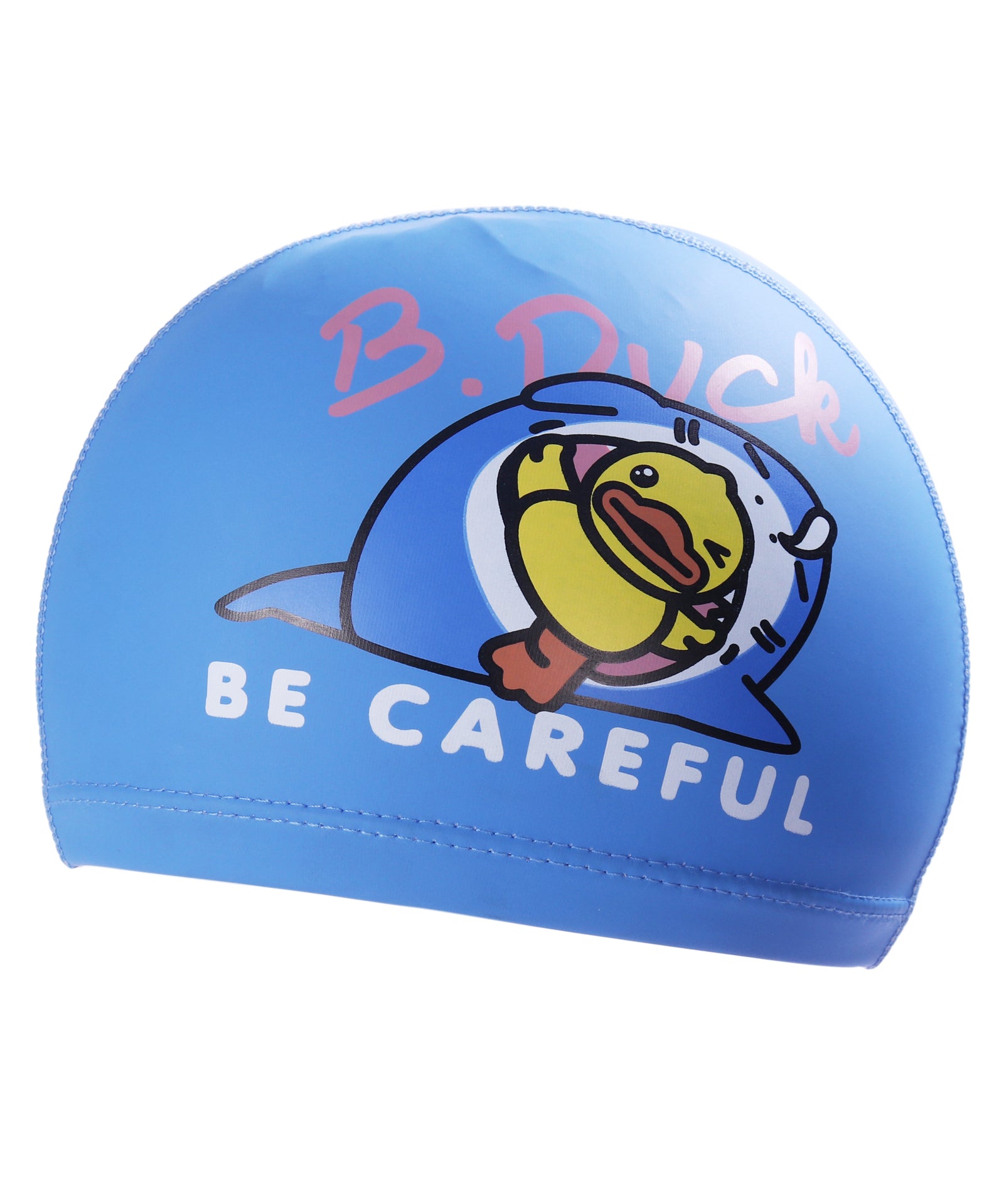 DUCK PRINT SUPER SOFT PU SWIMMING CAP - BLUE