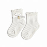 PACK OF 3 BUNNY CROWN & KNOT DETAILED ANKLE LENGTH SOCKS - WHITE