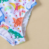 DINO KNOT SWIMSUIT 2PC - WHITE