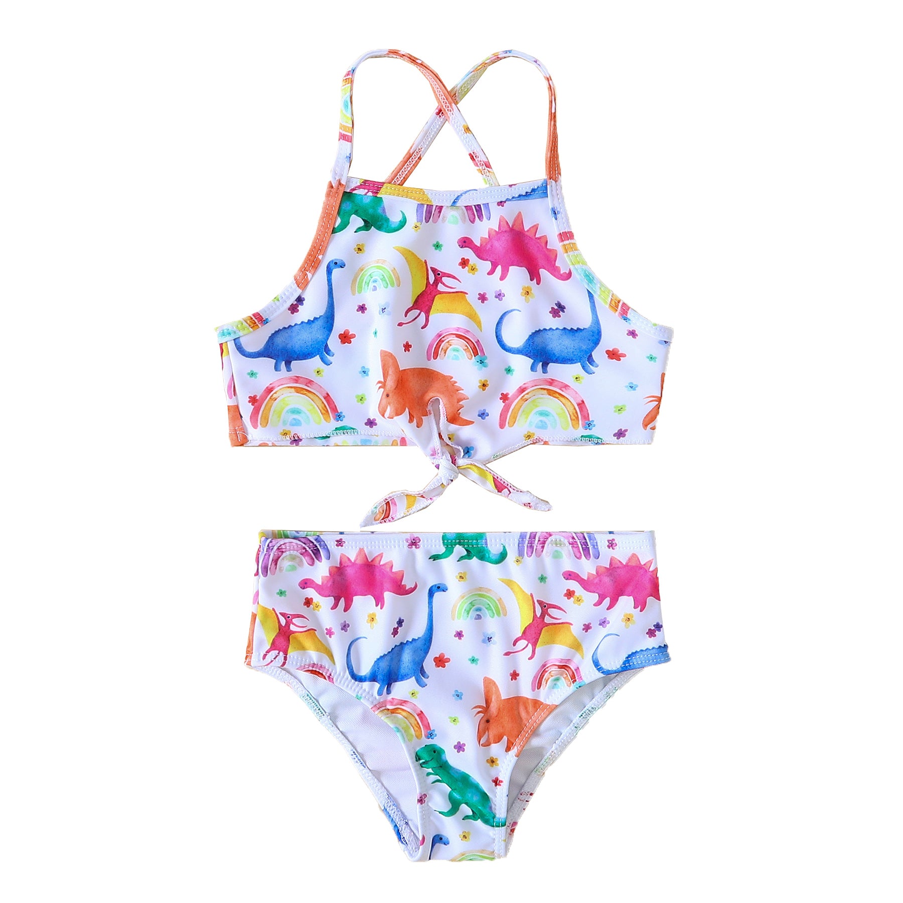 DINO KNOT SWIMSUIT 2PC - WHITE