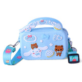 CARTOON DESIGN SILICON SLING BAG - BLUE