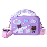 CARTOON DESIGN SILICON SLING BAG - PURPLE