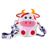 COW SILICON SLING BAG - WHITE & RED