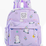 BEAR PRINT BACKPACK - PURPLE