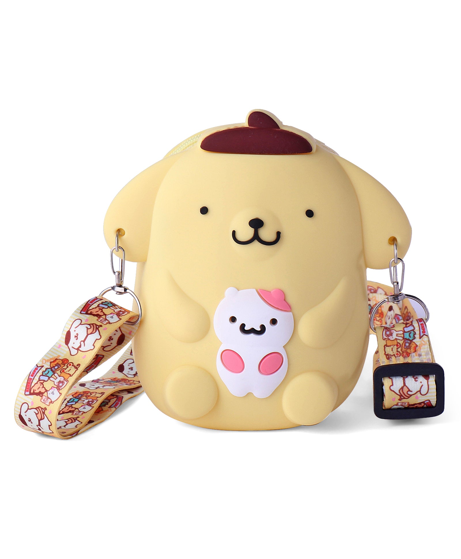 POMPOMPURIN SILICON SLING BAG - YELLOW