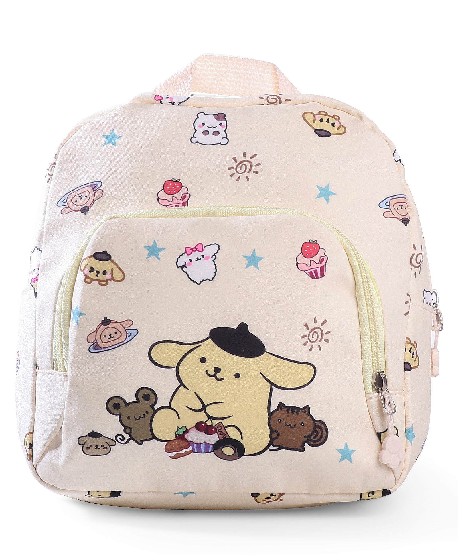 POMPOMPURIN PRINT BACKPACK - BEIGE