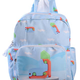 GRAVITY KNIFE PRINT BACKPACK - LIGHT BLUE