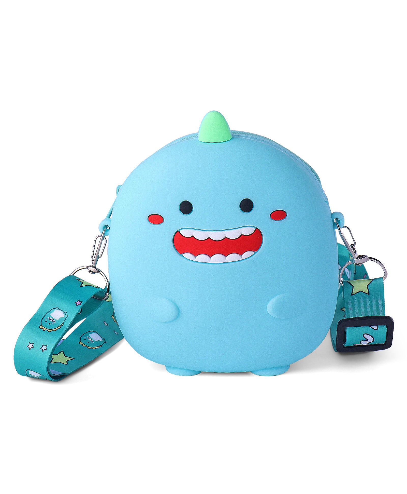 LAUGHING DINO SILICON SLING BAG - BLUE