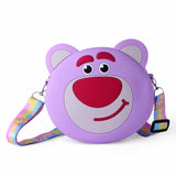CRAZY BEAR FACE SILICON SLING BAG - PURPLE