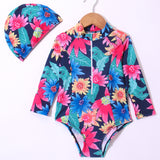FOREST DAISIES V CUT SWIM SUIT 1PC - MULTICOLOR