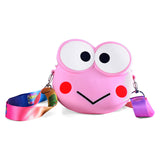 FROG FACE SILICON SLING BAG - PINK