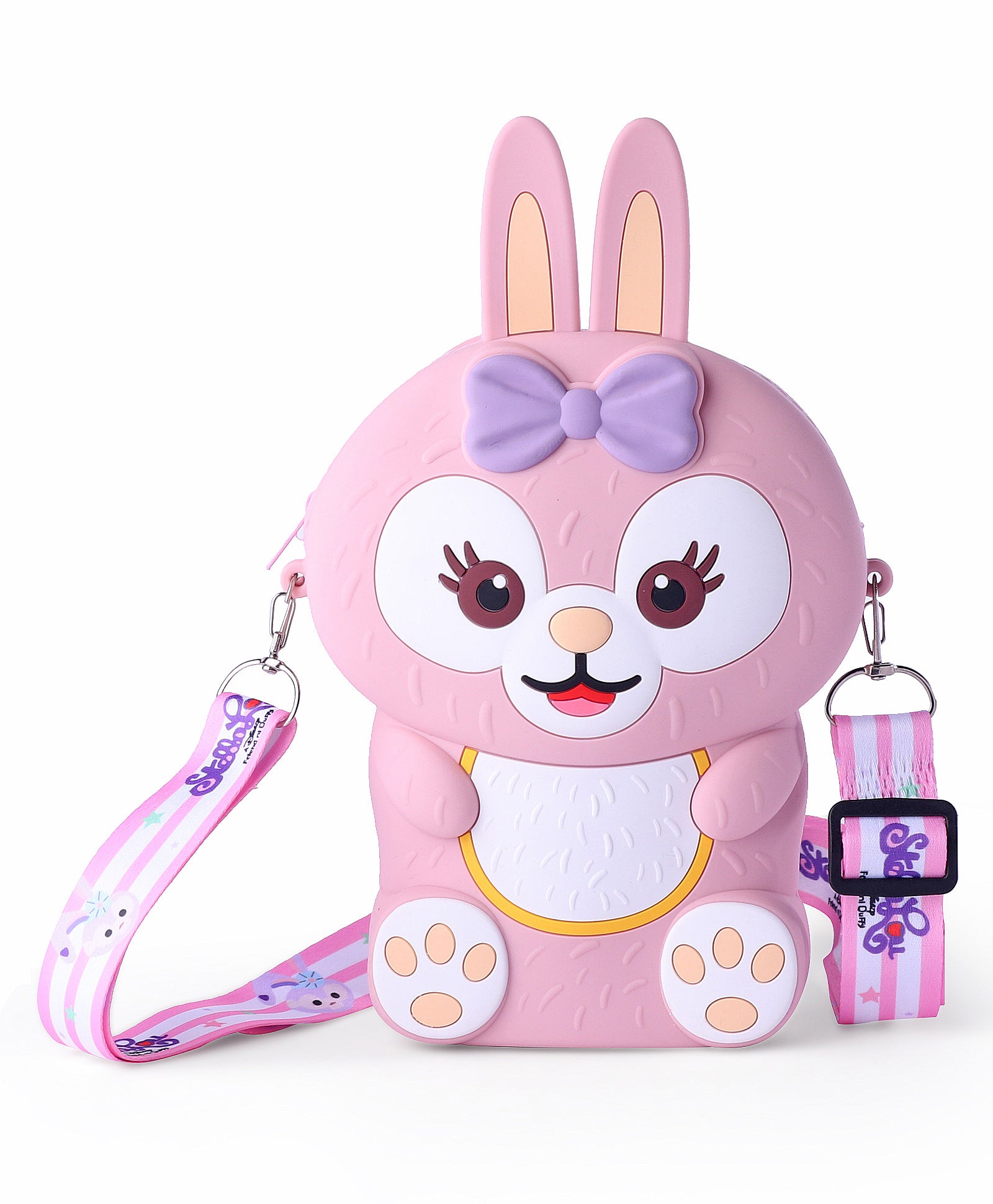 BUNNY RABBIT SILICON SLING BAG - PINK