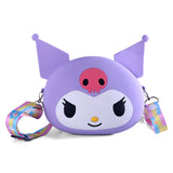 KUROMI FACE SILICON SLING BAG - PURPLE