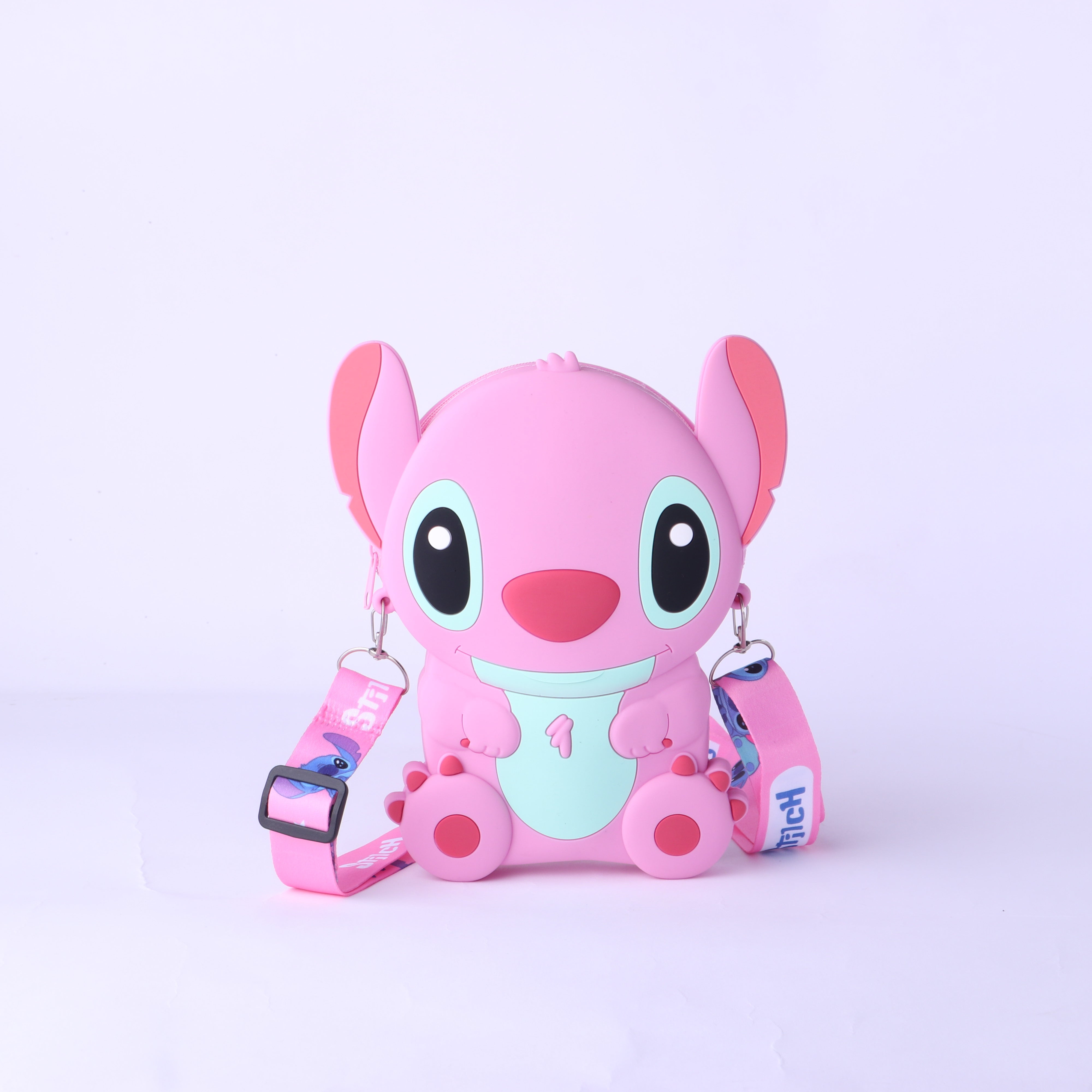 STITCH SILICON SLING BAG - PINK