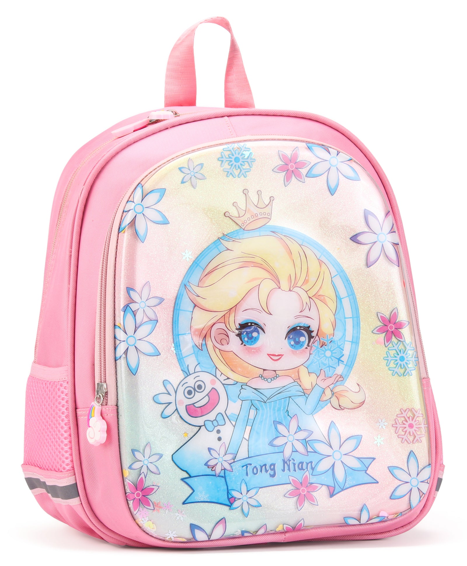 Doll Print Hard Case Backpack - Pink