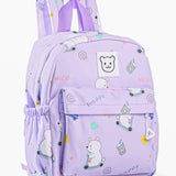 BEAR PRINT BACKPACK - PURPLE