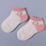 Pack of 3 Heart & Bunny Rabbit Print Ankle Length Anti Bacterial Socks - Multicolour