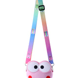 FROG FACE SILICON SLING BAG - PINK