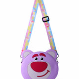 CRAZY BEAR FACE SILICON SLING BAG - PURPLE