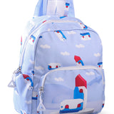 GRAVITY KNIFE PRINT BACKPACK - DARK BLUE