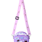 CARTOON DESIGN SILICON SLING BAG - PURPLE