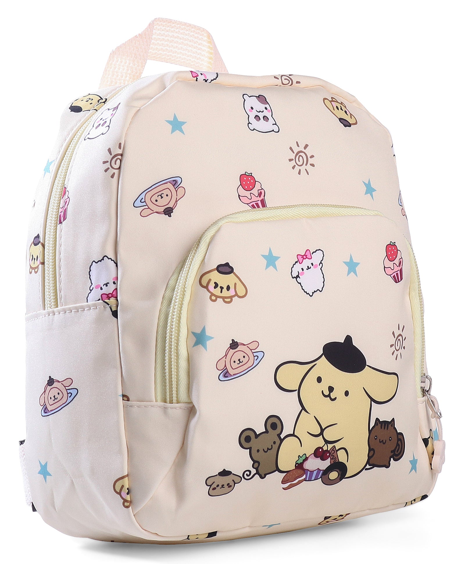 POMPOMPURIN PRINT BACKPACK - BEIGE