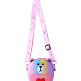 BEAR & HEART SILICON SLING BAG - MULTI-COLOUR