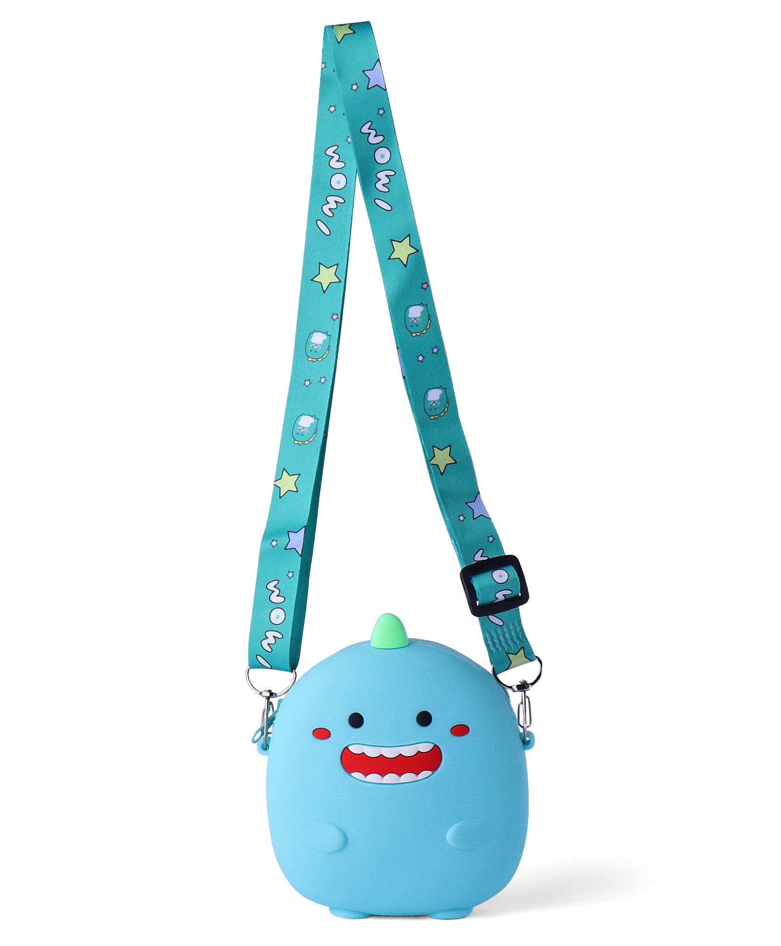 LAUGHING DINO SILICON SLING BAG - BLUE