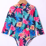 FOREST DAISIES V CUT SWIM SUIT 1PC - MULTICOLOR