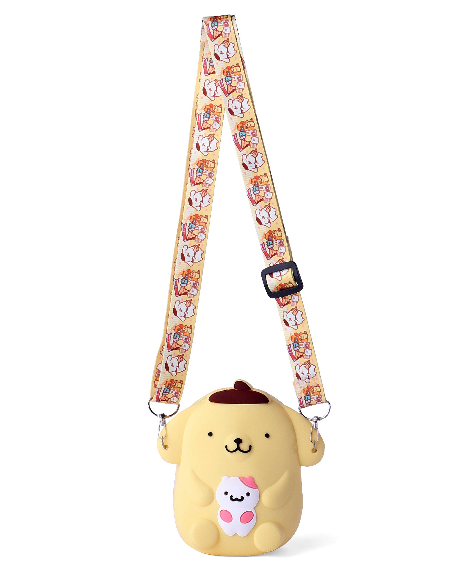 POMPOMPURIN SILICON SLING BAG - YELLOW