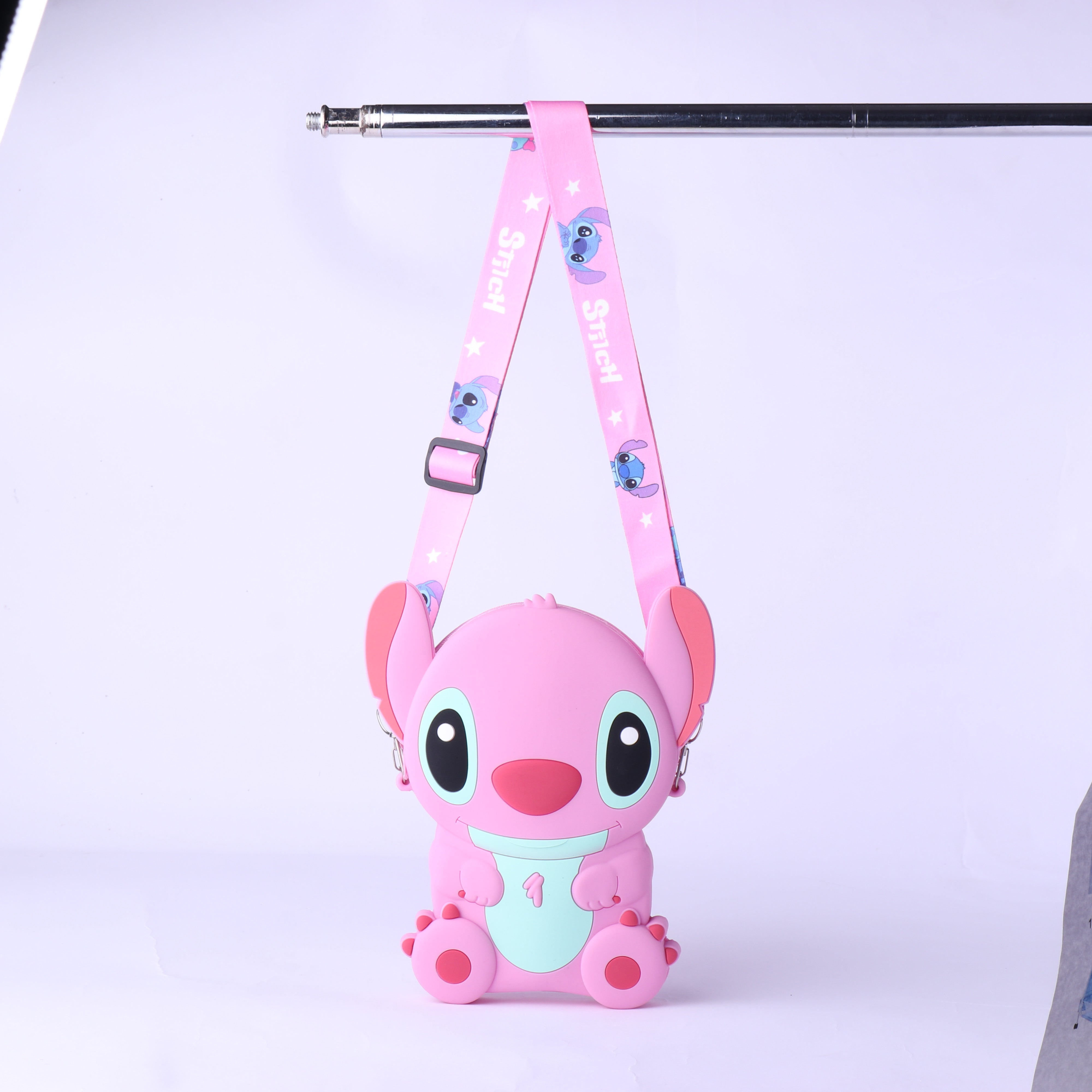 STITCH SILICON SLING BAG - PINK