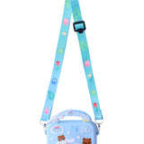 CARTOON DESIGN SILICON SLING BAG - BLUE
