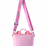 LITTLE HEART BUCKET SILICON SLING BAG - PINK