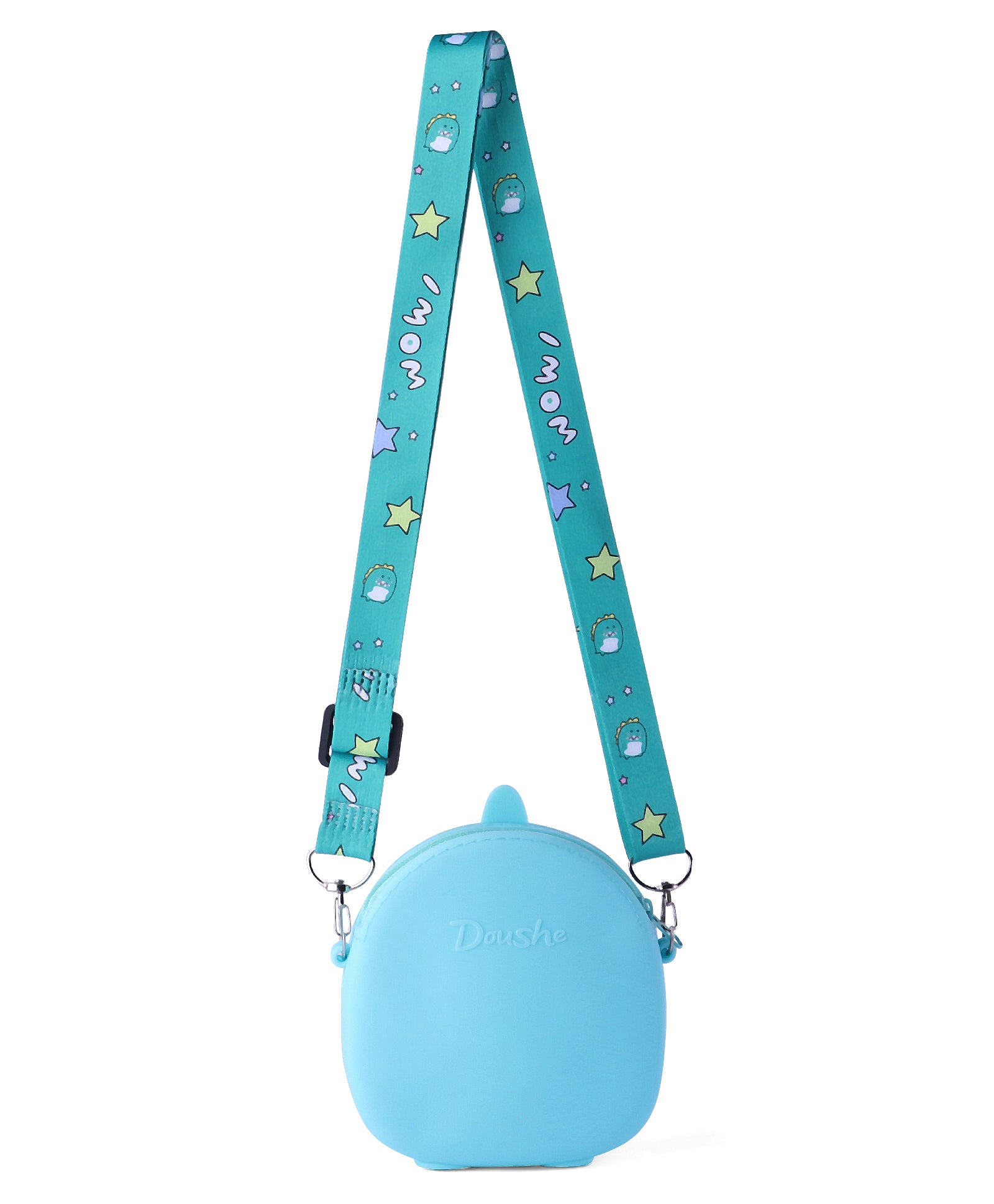 LAUGHING DINO SILICON SLING BAG - BLUE