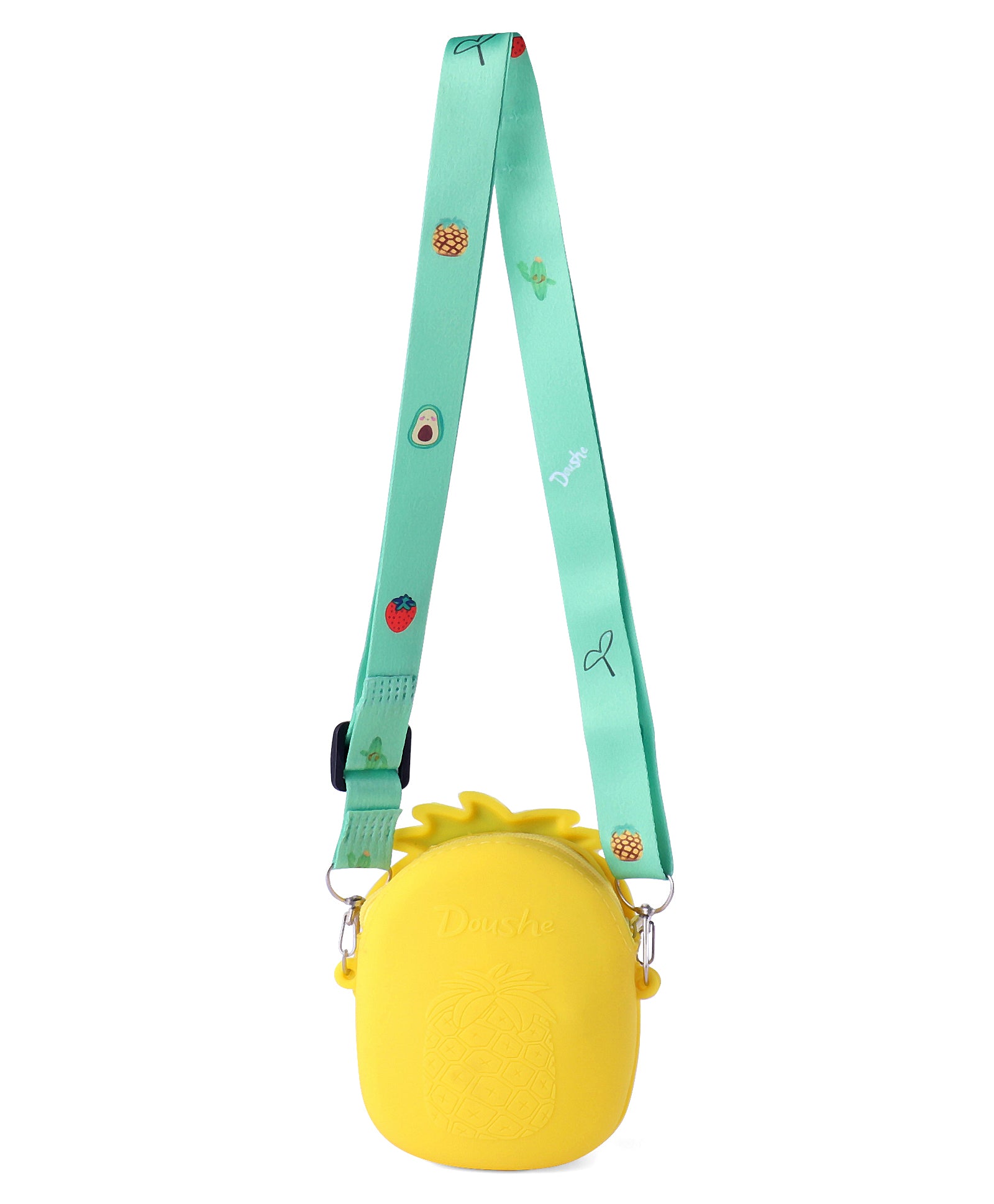 PINEAPPLE SHAPE SILICON SLING BAG SMALL - YELLOW