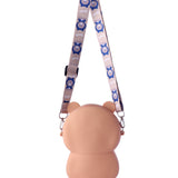 TEDDY BEAR SILICON SLING BAG - BEIGE