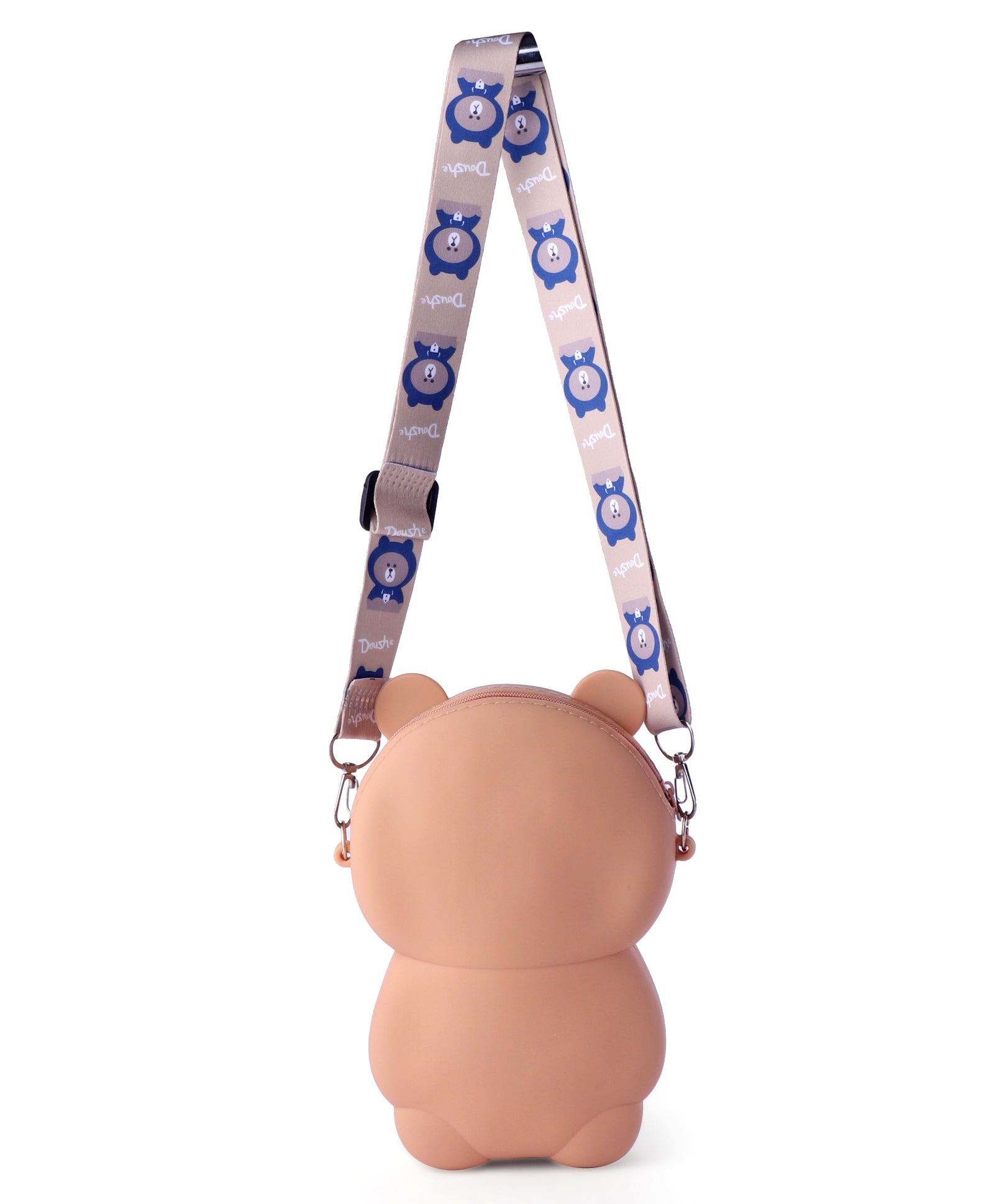 TEDDY BEAR SILICON SLING BAG - BEIGE