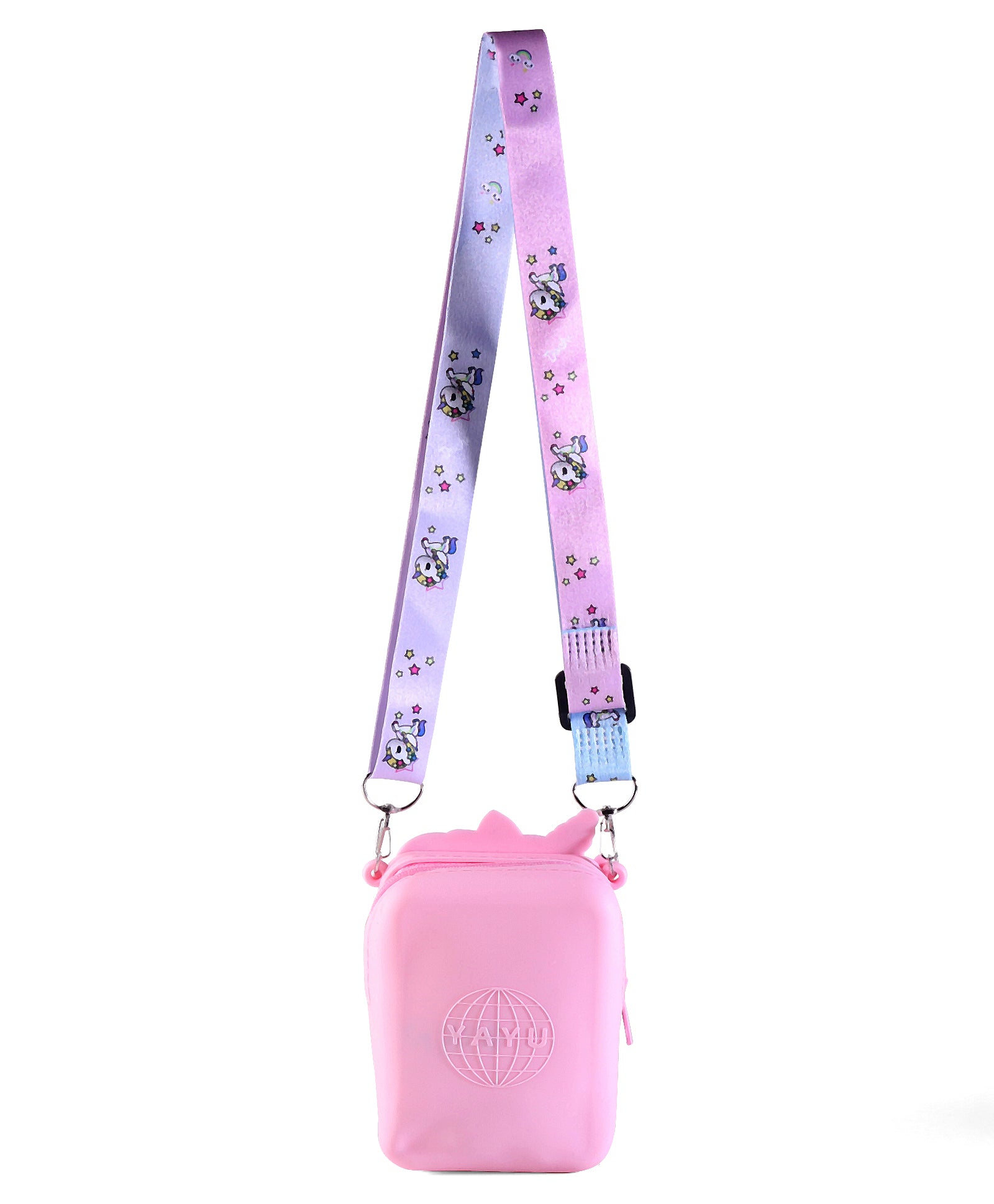 UNICON FACE SILICON SLING BAG - PINK & WHITE