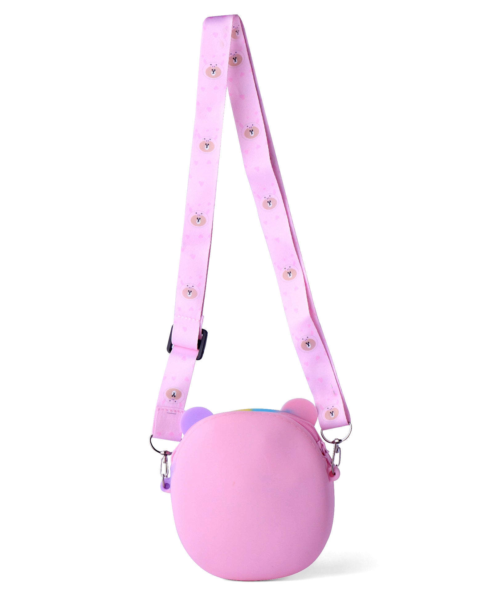 BEAR & HEART SILICON SLING BAG - MULTI-COLOUR