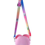 FROG FACE SILICON SLING BAG - PINK