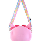 KUROMI FACE WITH BOW SILICON SLING BAG - PINK