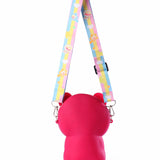 FUNNY BEAR SILICON SLING BAG - DARK PINK