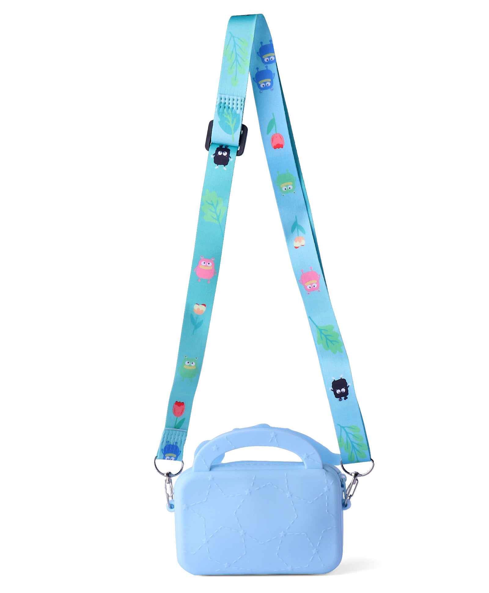 CARTOON DESIGN SILICON SLING BAG - BLUE