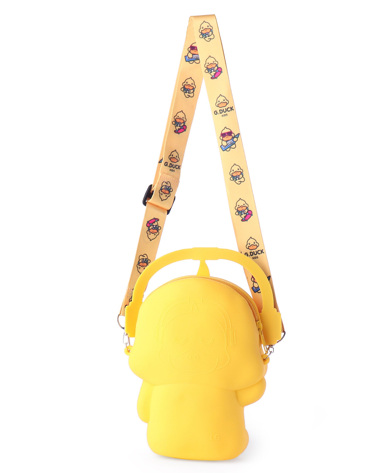 DUCK POPIT STYLE SILICON SLING BAG - YELLOW