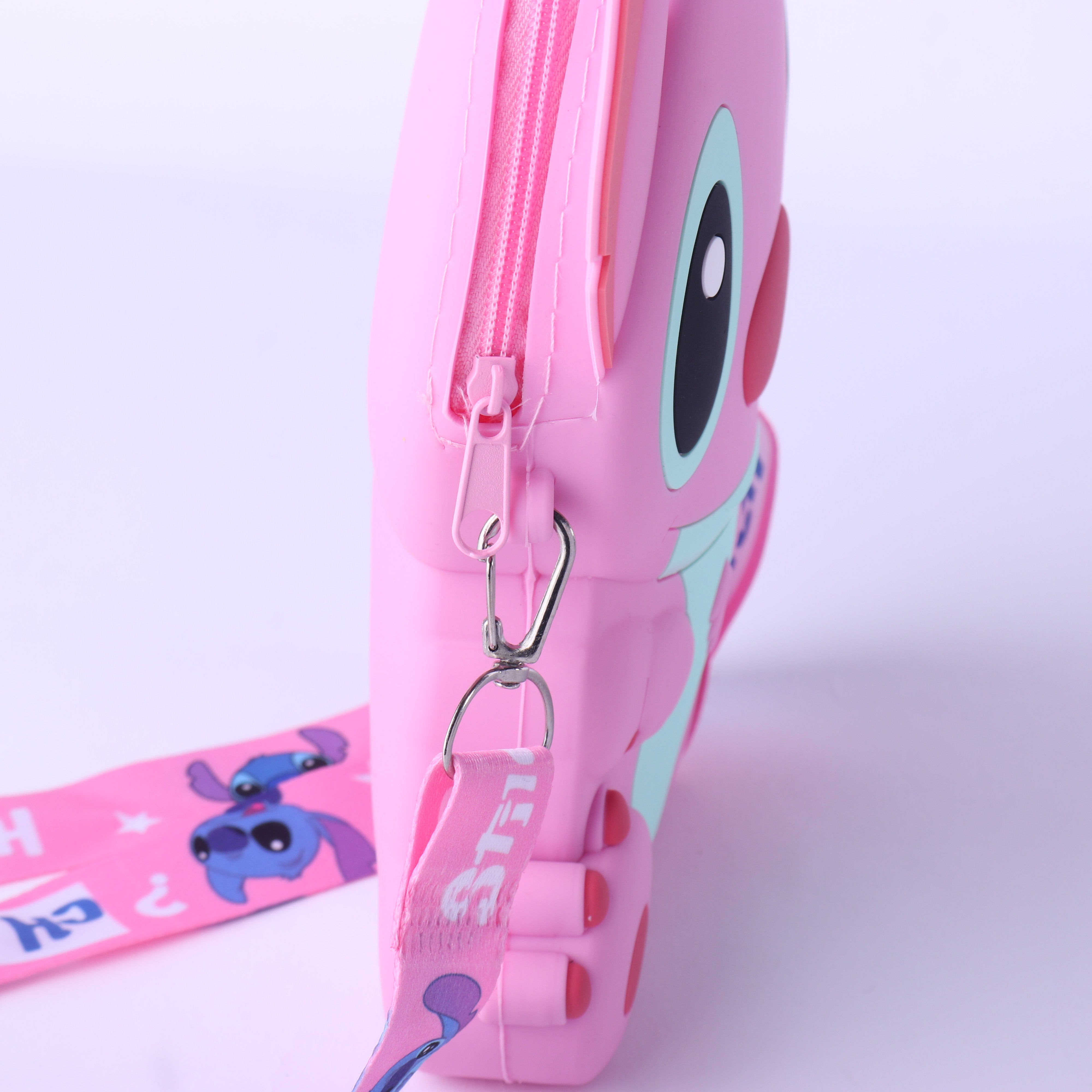 STITCH SILICON SLING BAG - PINK