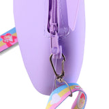 KUROMI FACE SILICON SLING BAG - PURPLE