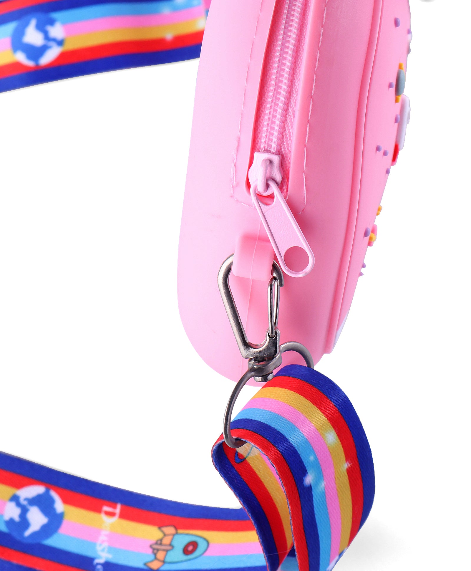 SPACE THEME SILICON SLING BAG - PINK